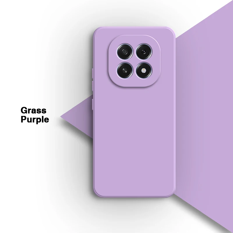 Luxury Shockproof Soft Liquid Silicone Phone Case - Solid Color Back Protective Cover in Candy Style