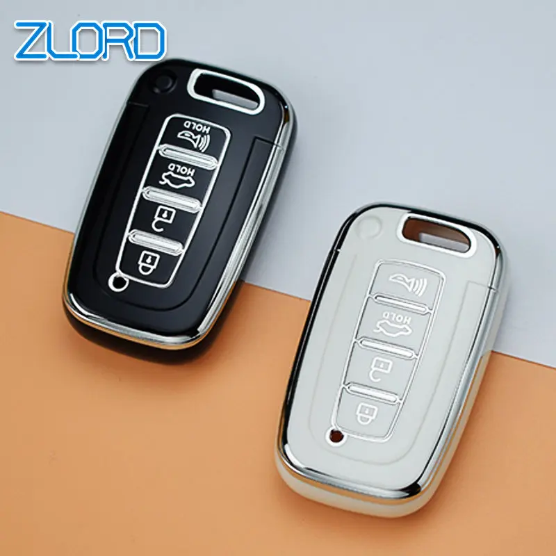 3/4 Pulsanti Tpu Car Key Fob Shell Cover Portachiavi Per Kia Forte Sportage K2 K5 Per Hyundai Genesis Coupe Sonata Ix35 Smart Key Case