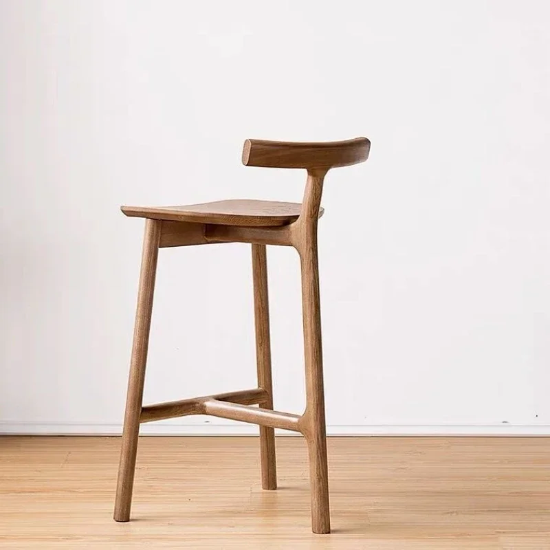 Bar Chairs Wood High Bar Chair Simple Fashionable Island Designer Bar Stools Creative Leisure Modern Household Backrest Chaise Bancos Para