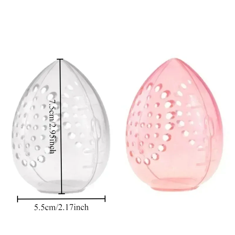 1PC Travel Cosmetic Sponge Box New Portable Pink and White Egg Plastic Box Powder Sponge Cosmetic Cosmetic Organizer 6