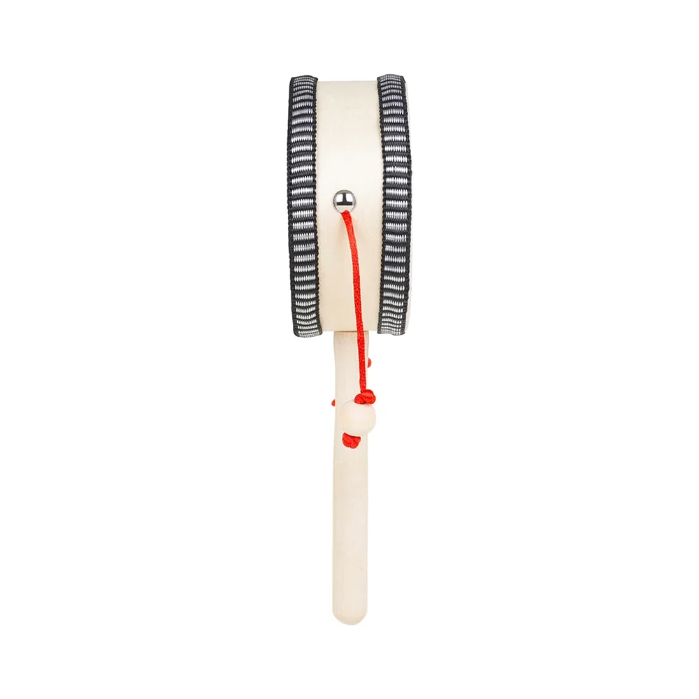 Description Picture 5 of item4 Inch Rattle Hand Shake Wooden Black Side Drum Childhood Classic Traditional Rattle Children Gifts Toys Orff Musical Instrument