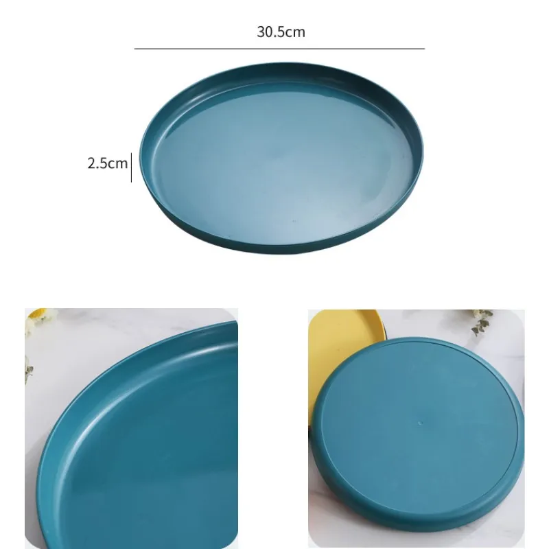 Inyahome Set of 1/4/6 Plates Children Plastic Plates Dishes Reusable Dishwasher BPA Free Perfect for Kid and Toddlers