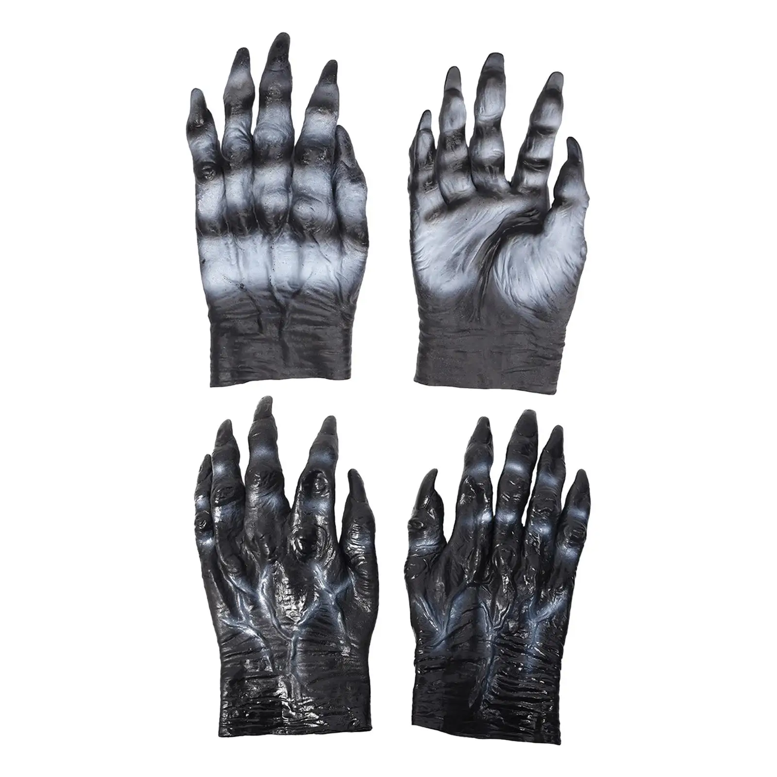 Gloves Wolf Hands Long Nails Carnival Adult Unisex Animal Cosplay Scary Monster Gloves Paws With Claws Easter