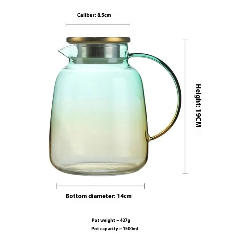 Glass Teapot with Infuser Heat Resistant Teaware
