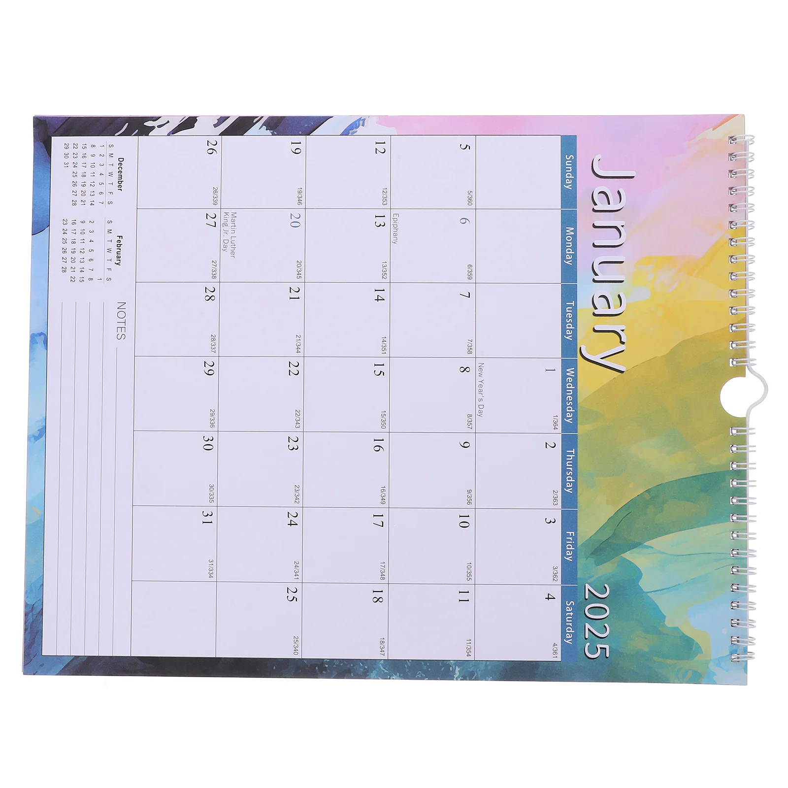 

Calendar Room Monthly Hanging Year Wall for Office Sturdy Daily Use Large Holiday