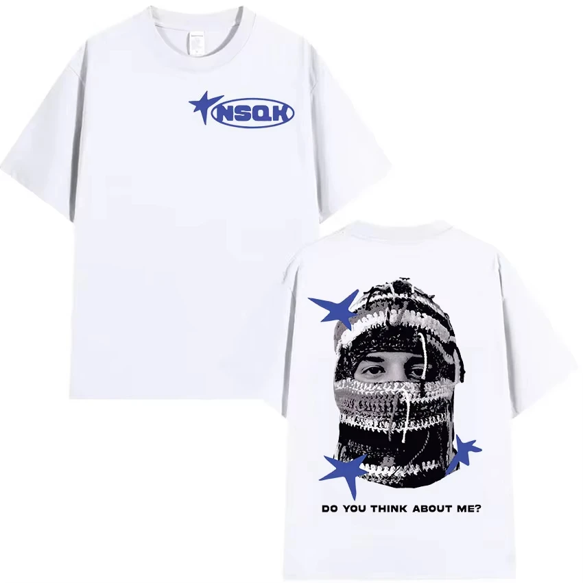 thumbnail image 1 of Camiseta de rapero NSQK Do You Think about Me Tour 2025, nueva camiseta para hombre, ropa de moda Hip Hop, Tops Vintage de algodón de gran tamaño, ropa de calle, 1 of 4