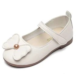 Girls Party Princess Dress Shoes Leather Girls Snow Queen Sandals Kids Wedding Ballerina Flats