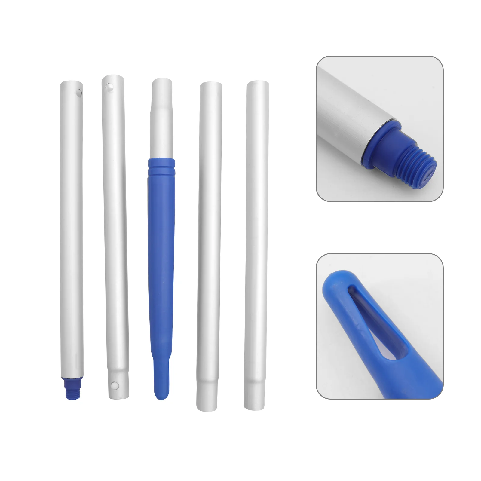 

Replace Replacement Buckle Rod Pool Vacuum Cleaner Poles Aluminum Plastic Detachable for Pond Tool