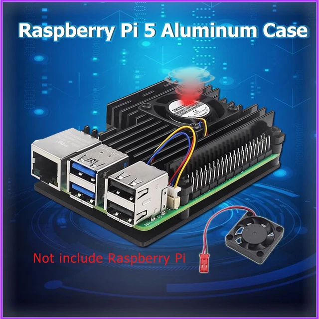 Raspberry Pi Armor Case with Fan Kit, Pi 5 Aluminum Case with Cooling Fan  Cooler Protectvie Box Shell for Raspberry Pi 5 4GB/8GB - AliExpress