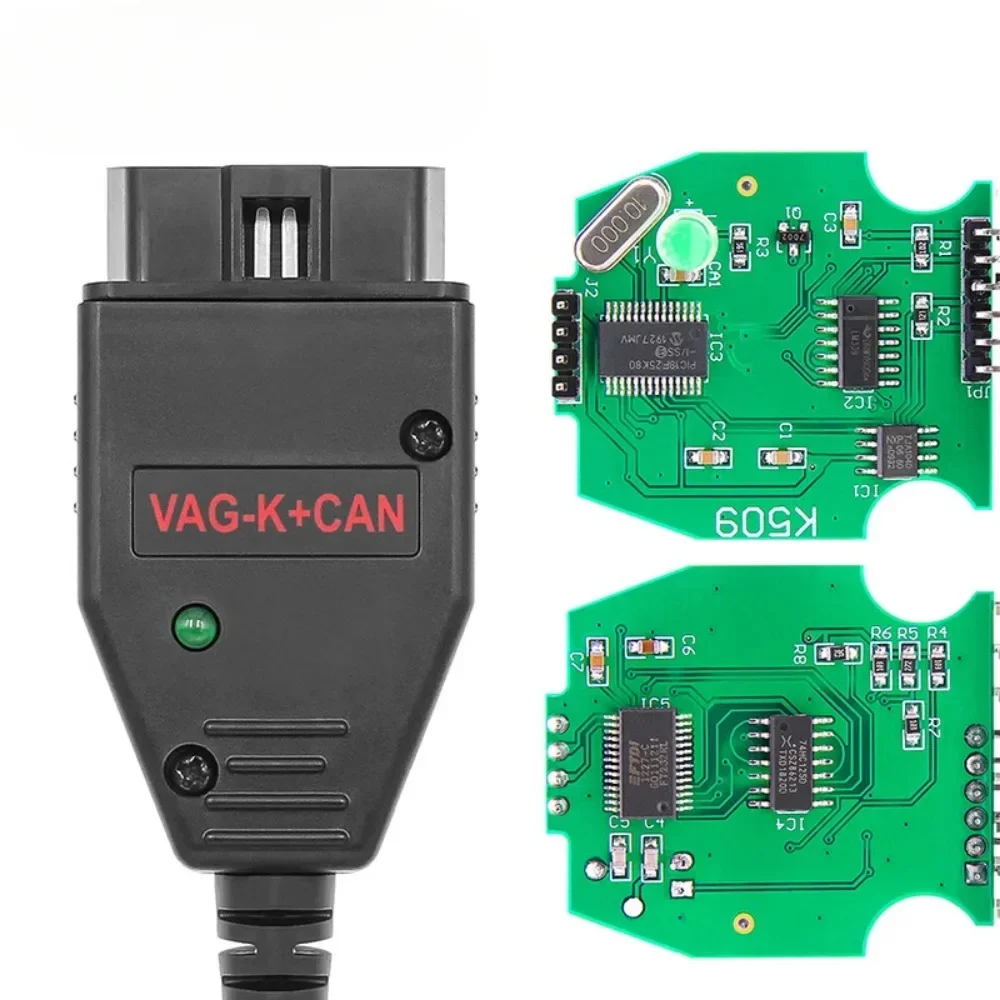 VAG K+CAN Commander 1.4 FT232RL K-라인 아우디 및 폭스바겐용 고장 진단 인터페이스 COM K-라인 케이블 OBD2 자동차 스캐너
