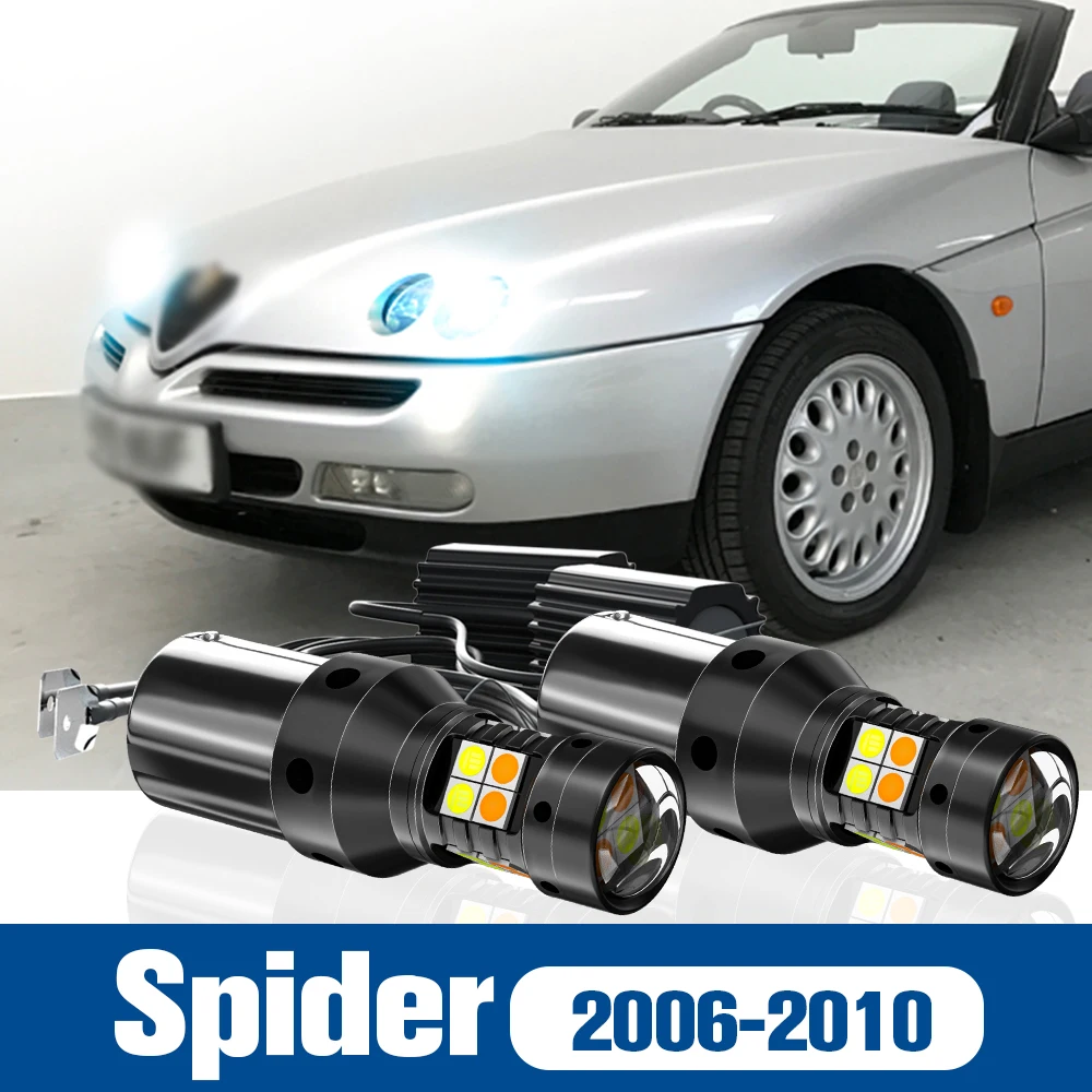 

2pcs LED Dual Mode Turn Signal+Daytime Running Light DRL Accessories Canbus For Alfa Romeo Spider 2006-2010 2007 2008 2009