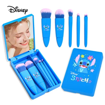 Stitch Makeup Brushes Foundation Powder Concealers Eye Shadows Makeup, with makeup mirror, including 5 pcs mini makeup brushes 1