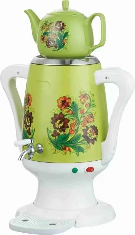 4L+1L Ceramic Cluttered Electric kettle Samovar Bilayer Teapot 304 Stainless Steel Boiling Water 45x22cm 4