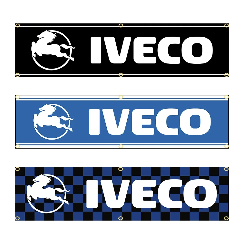 60 X240Cm Ivecos Car Banner Flag Poliestere Stampato Garage O Arazzo Decorazione Esterna
