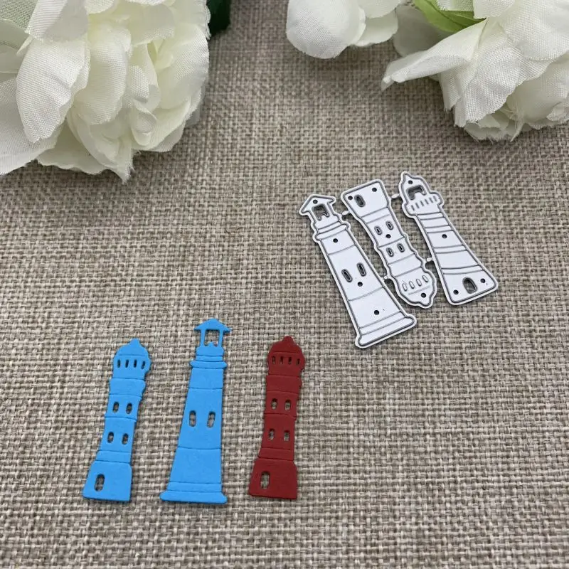 Meer leuchtturm Metall Schneiden Stirbt Für DIY Scrapbooking Dekorative Präge Handwerk Stanzen Template Mold