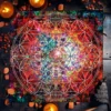 Mandala Flower Of Life Tarot Tablecloth Altar Cloth Pagan Witchcraft Divination Oracle Card Pads Galaxy Tarot Reading Cloth 6