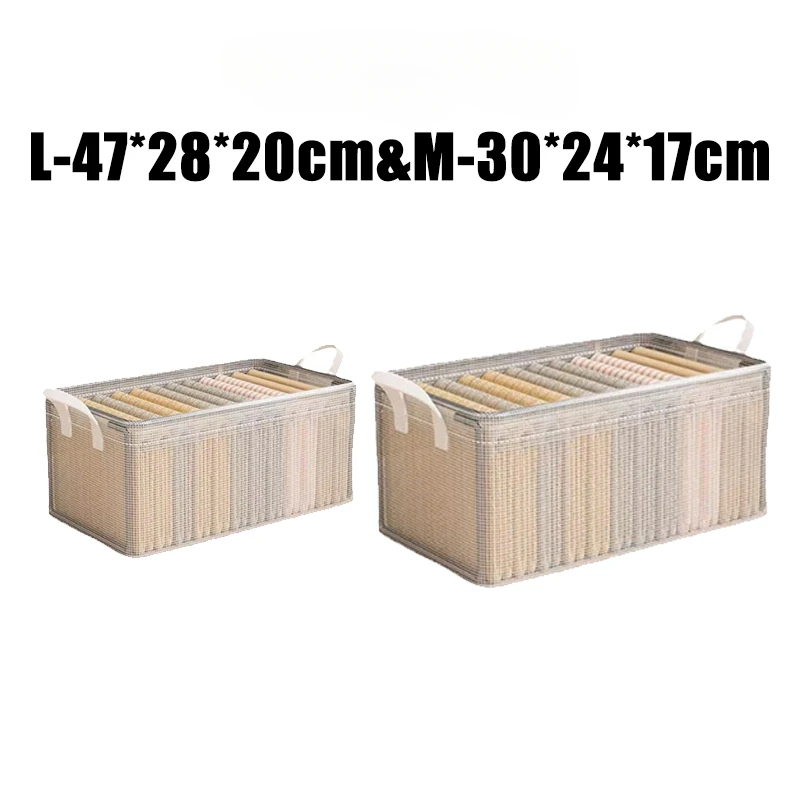 1-5PCS Clothes Storage Bag Household Wardrobe Transparent Folding