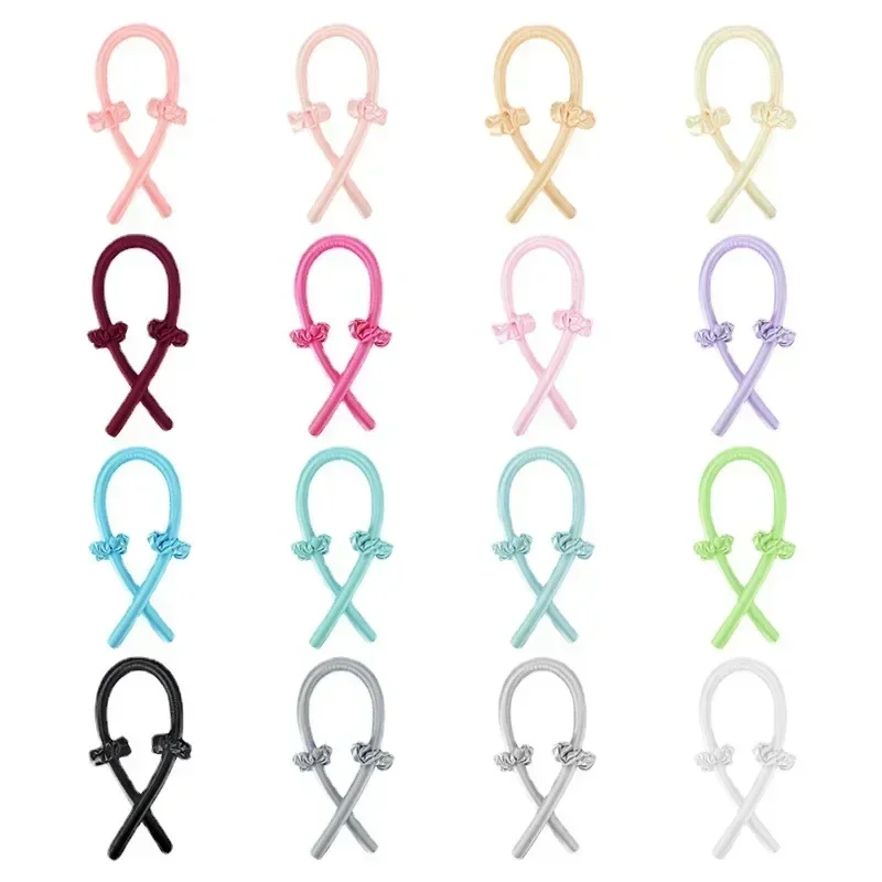 Hair curling tools heatless curling rod headband lazy curler set
