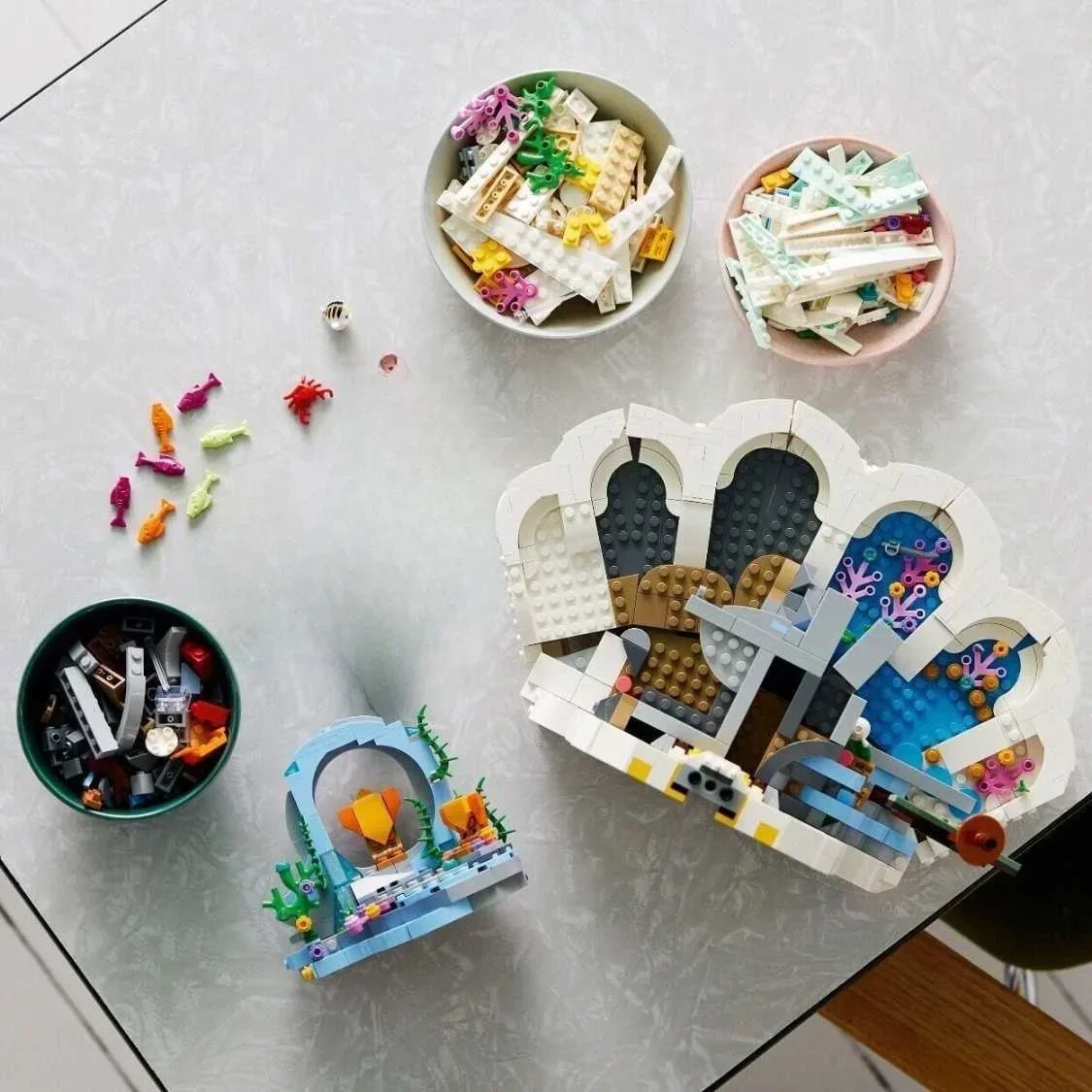 مجموعة مكعبات بناء The Mermaid Princess Royal Clam...