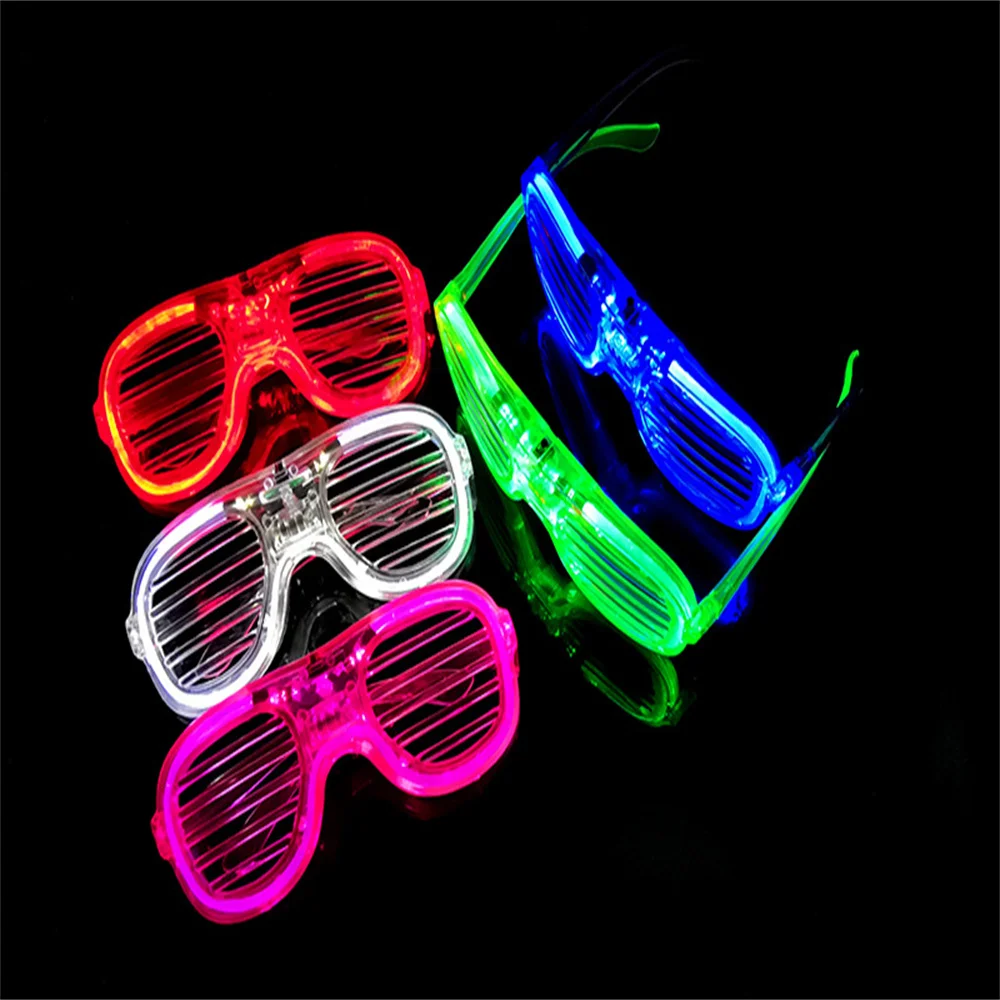 Led Glasses Neon Party Flashing Glasses Luminous Light Glasses Bar Party Concert Props Fluorescent Glow Photo Props Supplies