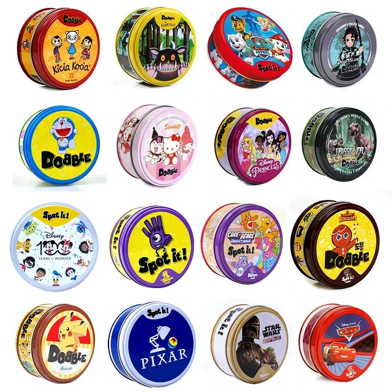 

Pokemon Spot It Dobble Disney 100th Pikachu Harry Potter New Purple Board Game Family Camping Party Card Game Children's Gifts