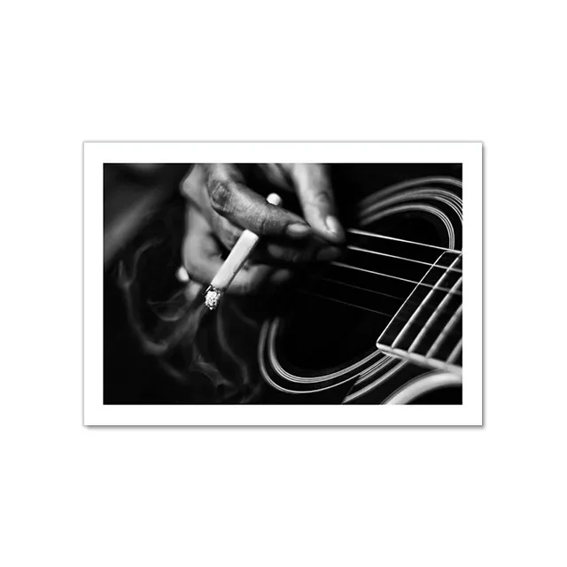 Retro Vinyl Record Wall Art - Black & White Headphone Canvas Print
