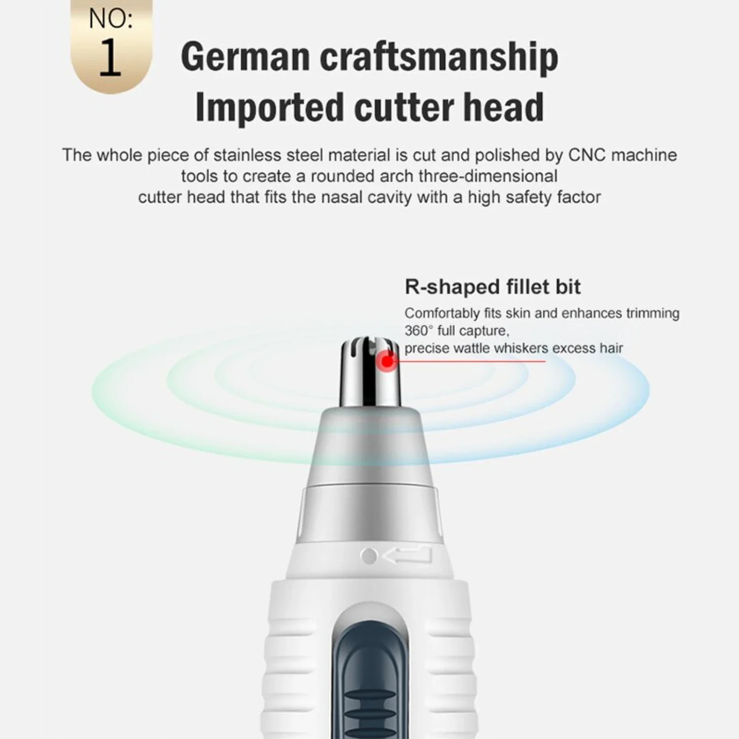 Gentle and Efficient Reusable Electric Nose Hair Trimmer for Men and Women - Precision Nose Hair Shaving Scissors Included - Was 2