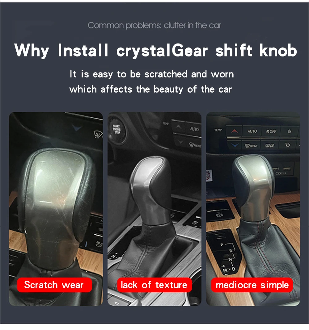 For Lexus NX RX ES IS Crystal Gear Shift Knob Car Accessories