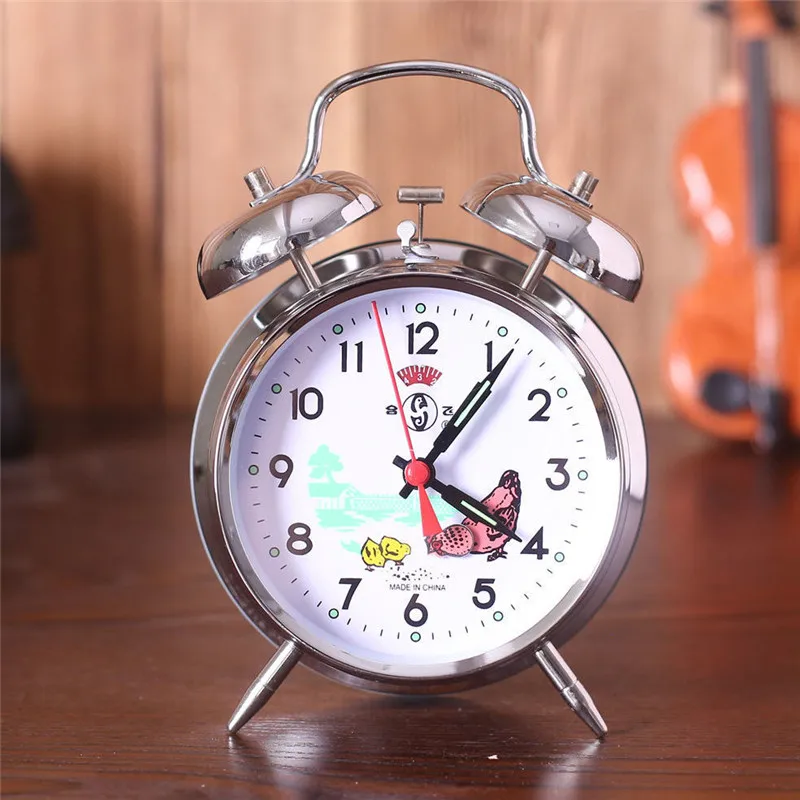 Retro Nostalgic Metal Movement Creative Alarm Clock Super Loud Horseshoe Watch Mechanical Old-fashioned Winding 6
