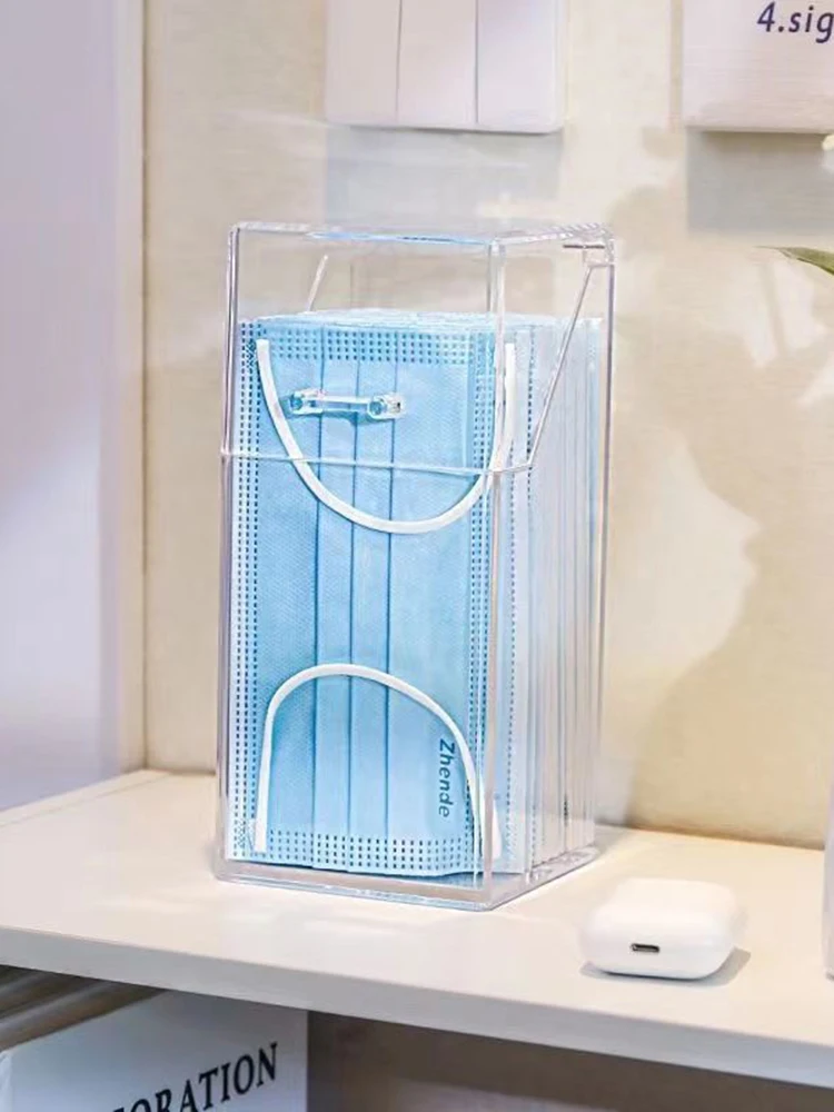 Transparent Mask Storage Box For Hallway And Entrance_voghion.com