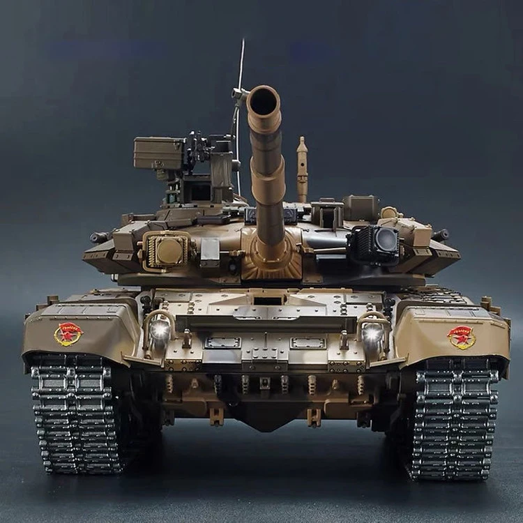 Henglong 3938 T-90 Metal Russian Main Battle Tank RC Model Can Launch Simulation Model Crawler Electric Remote Control Toy Car 2