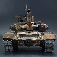 Henglong 3938 T-90 Metal Russian Main Battle Tank RC Model Can Launch Simulation Model Crawler Electric Remote Control Toy Car 2