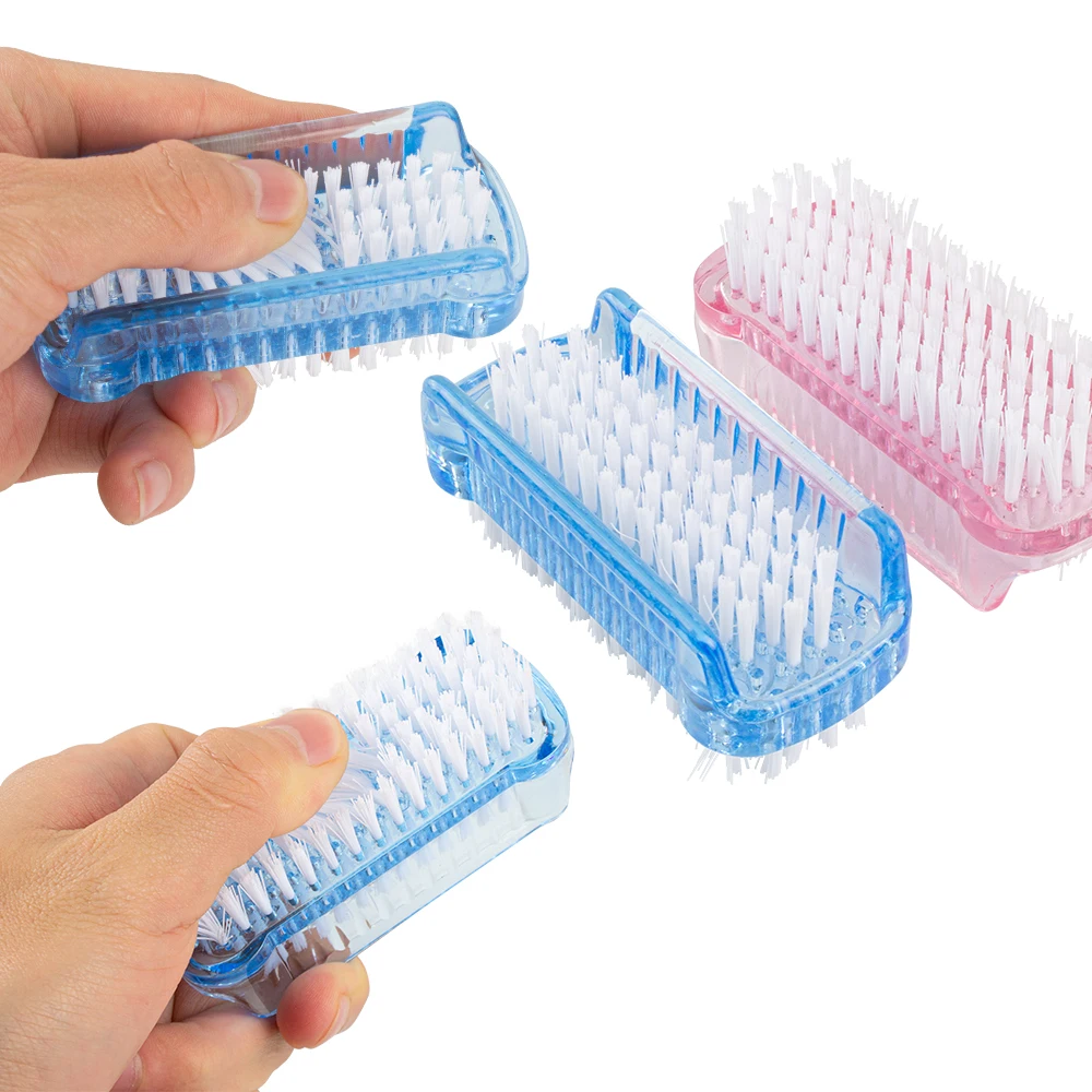 10/20/30/50Pcs Kunststoff Nagel Staub Pulver Reinigung Pinsel Doppelseitige Hand Fingernagel Zehen Schrubben Pinsel reiniger Pediküre Peeling – Detail 6