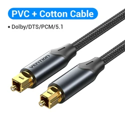 Vention Premium Digital Optical Audio Fiber Cable - 3m (Cotton Cable New)