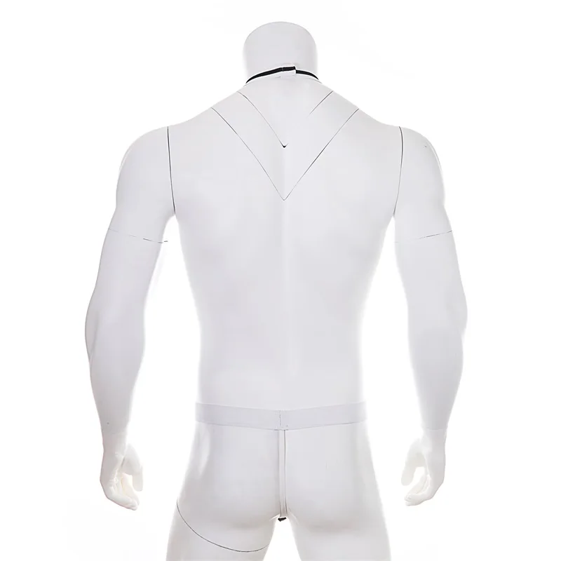Men Mankini Underwear Bow Tie Waiter Costume Bodysuit One-piece Lingerie Thong G String