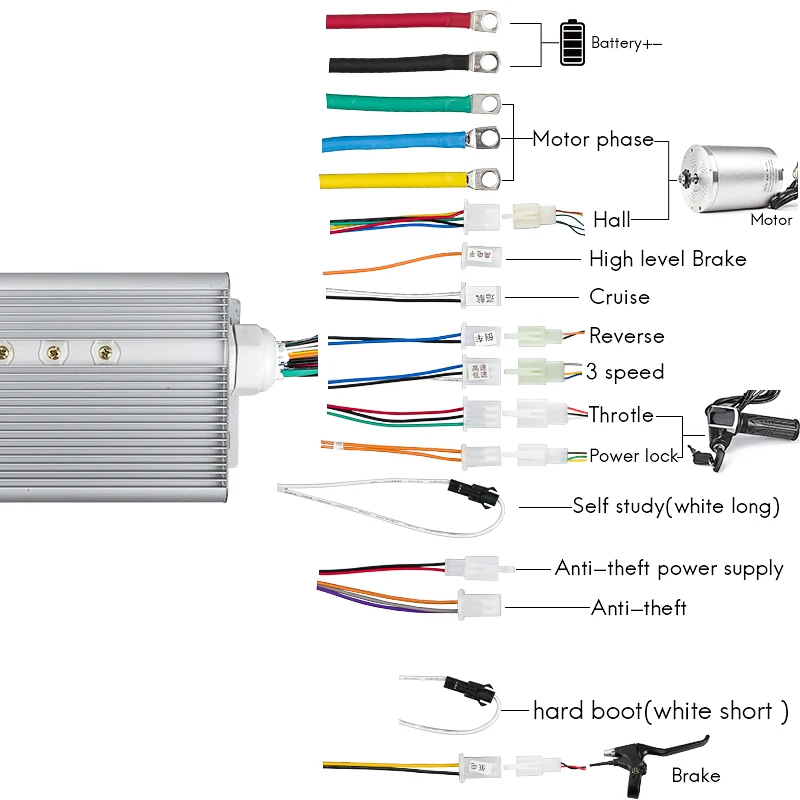 전기 브러시리스 DC 모터 키트 2000W 2500W 3000W 업그레이드 모터 히트 싱크 포함 고카트 전기 자전거 전기 오토바이 스쿠터용