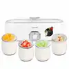 Electric Yogurt Maker With 4 Glass Cups Automatic Leben Yoghurt Rice Wine Machine Buttermilk Sour Cream Natto Fermenter 220V 3