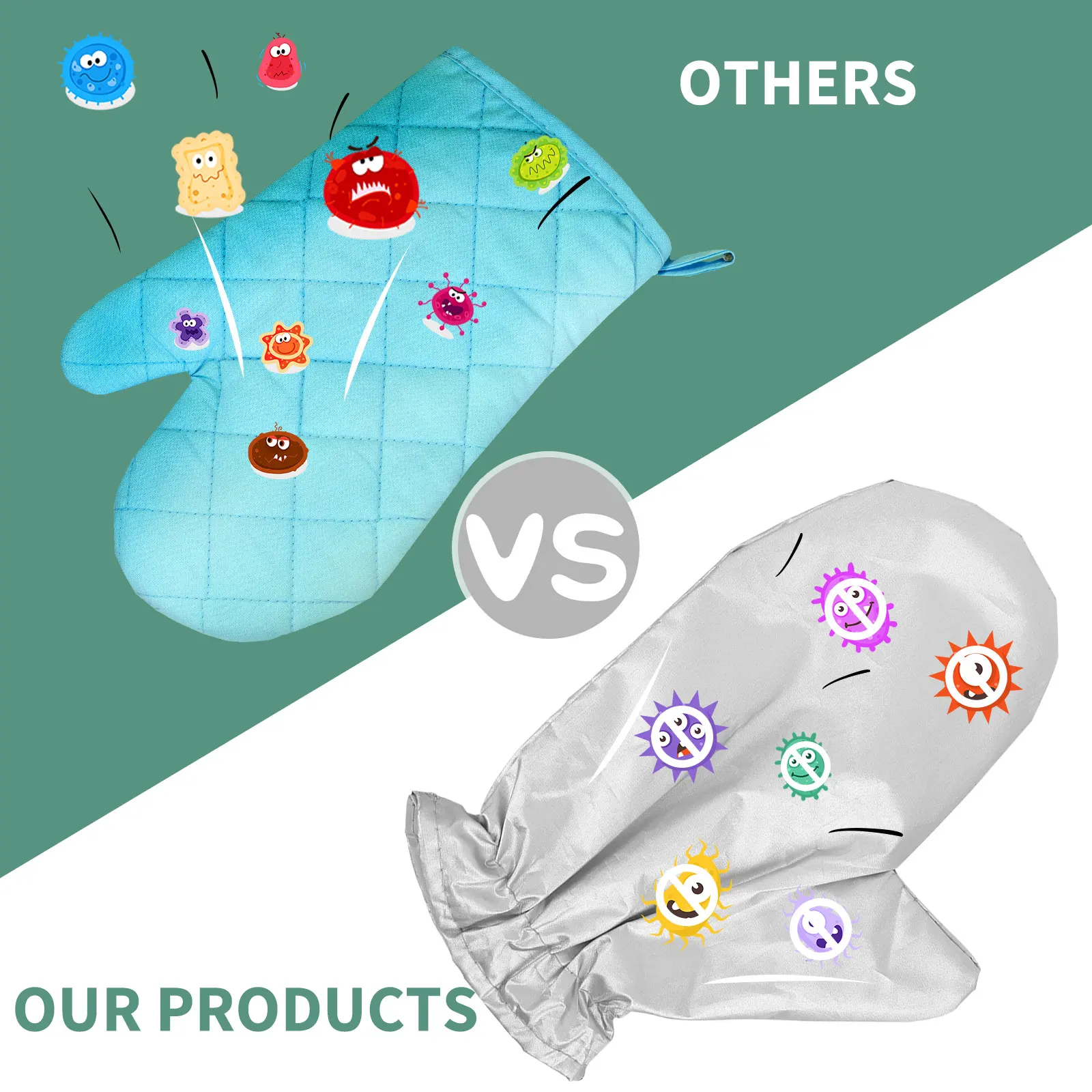 1 Pair Garment Steamer Ironing Gloves Anti Steam Mittens Heat Resistant Protective Gloves for Clothes Supplies