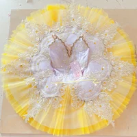 Light Blue Professional Ballet Tutu Lace Appliques Costumes For Adult Girls Dancing Children Ballerina Pleated Tutu Dress - Image 3
