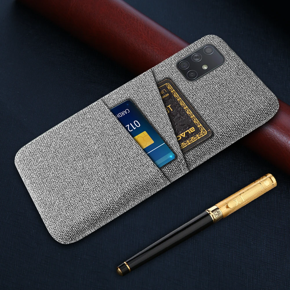 A71 4G Per Samsung Galaxy A71 4G Custodia In Tessuto Di Lusso Dual Card Cover Per Samsung A71 A 71 4G Sm-A715F/Ds Funda Coque Capa