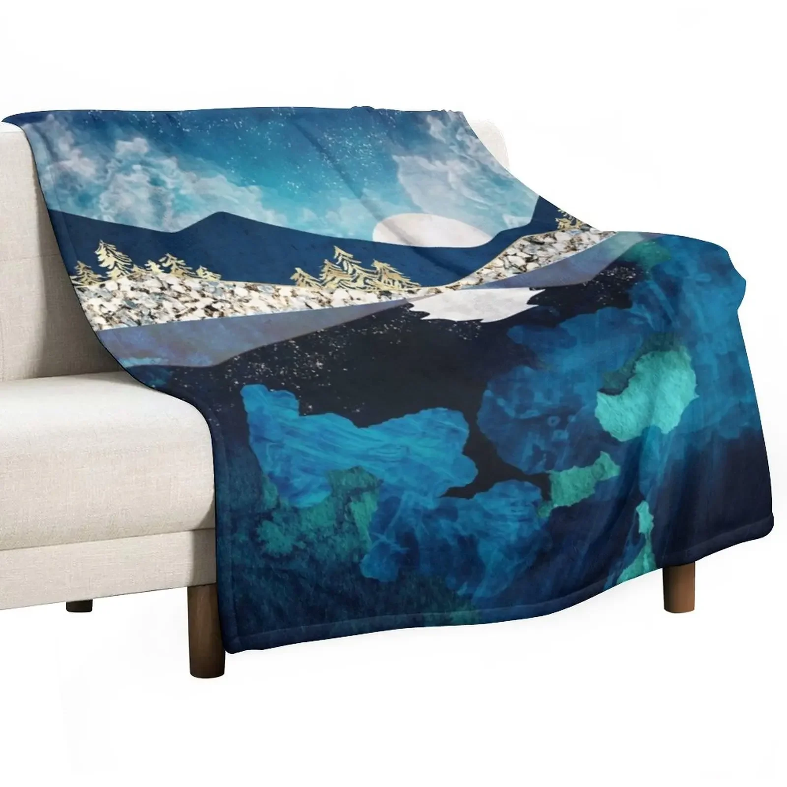 

Midnight Water Throw Blanket Vintage Multi-Purpose Blankets