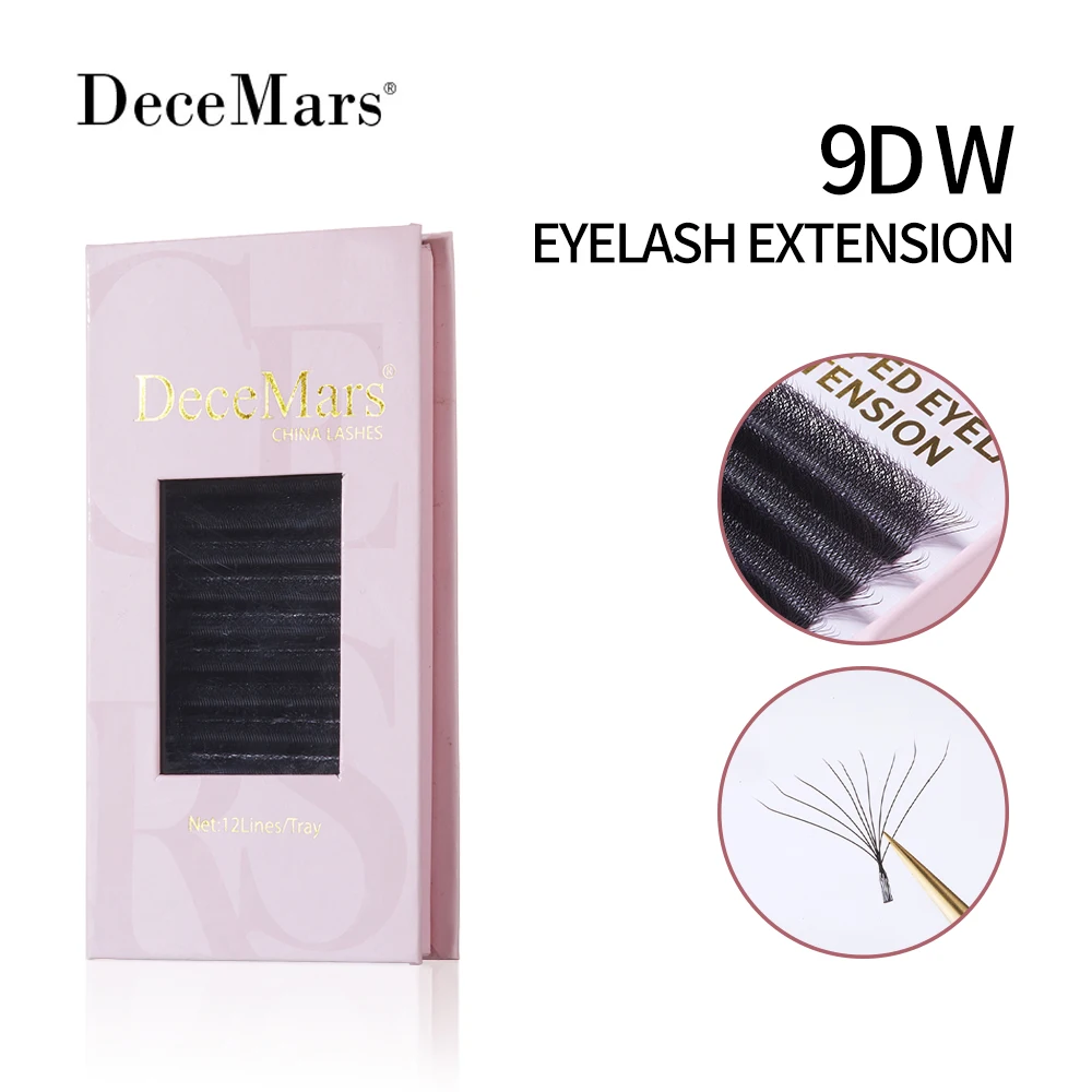 DeceMars 9D - W Shaped Eyelash Extension (12line/Tray)