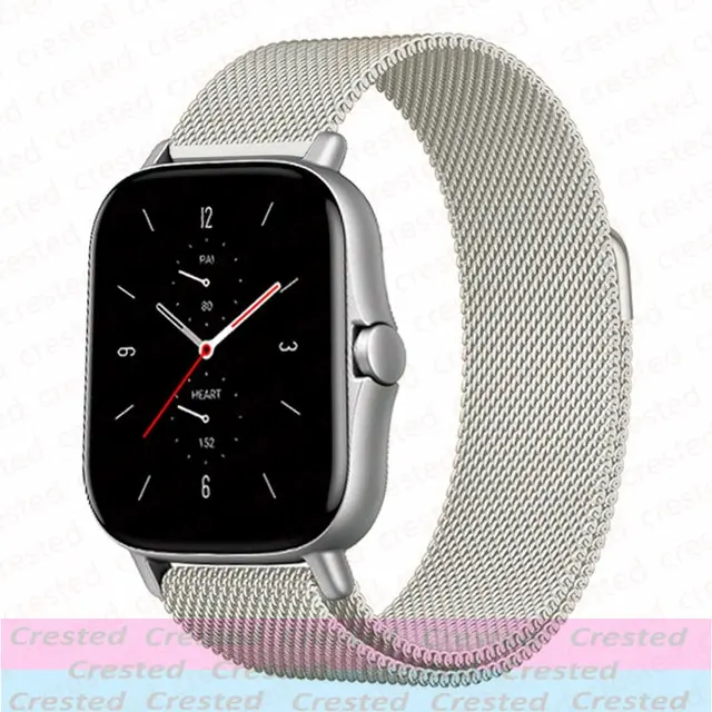 Sleek Milanese Metal Watch Bracelet - Adjustable 20mm/22mm Band