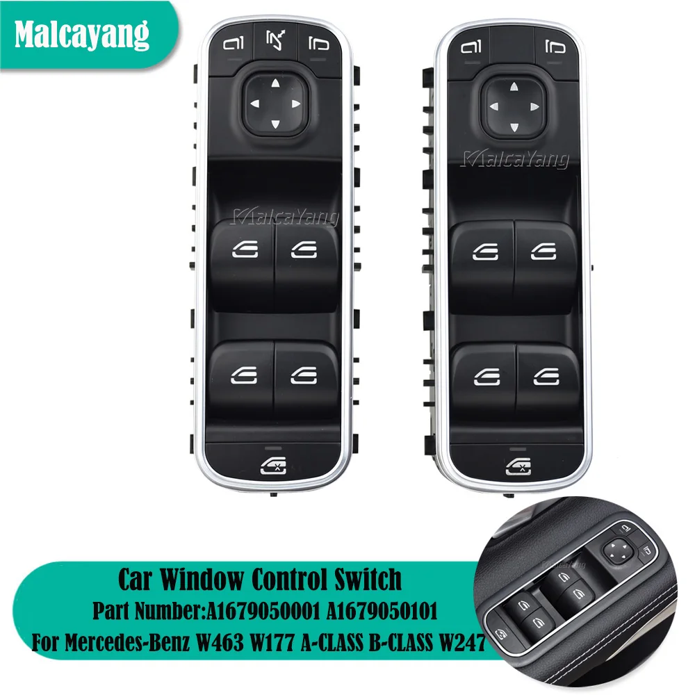 

Driver Side Power Door Window Mirror Switch For Mercedes Benz W463 W177 A-CLASS 2018-2020 B-CLASS W247 A1679050101 A1679050001