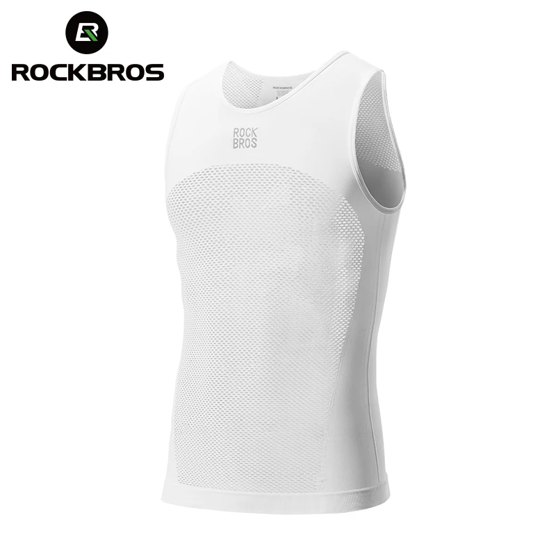 ROCKBROS Cycling Vest High Elastic Cycling Base Layer Sleeveless Bicycle Vest Quick Dry Undershirt Breathable Running Sport cycling underwear