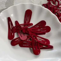 10 Pcs/Lot Red Star Snap Hair Clips for Girls Waterdrop Barrettes Black Hairpin Women Silver BB Kawaii Hair Accessories 3