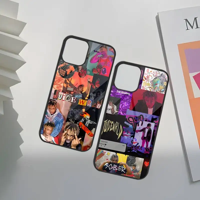 Rap Juice Wrld Custodia Per Telefono Singer Pc + Tpu Per Iphone Apple 12 Pro Max 11 13 14 Mini 6S 7 8 Plus X Xs Xr Cover Posteriore