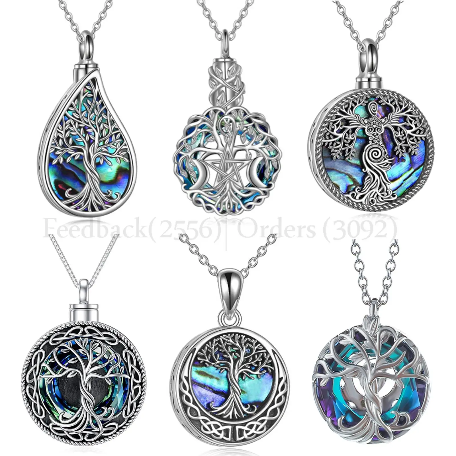 33 Styles Creative Cremation Jewelry With Crystal Tree Urn Necklace For Ashes Jewelry Gifts For Women Girls