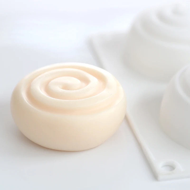 Round Whirlpool Silicone Soap Mold 2 Cavities Mousse Cake Mould Handmade Soap Molds DIY Craft Mould silicone mold