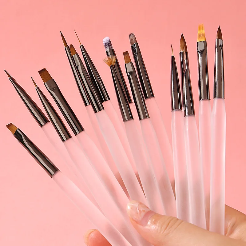 1pc 16 Size Nail Art Brush French Painting Brush Flower Design Acrylic